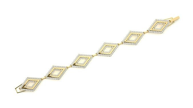 Diamond Bracelet 3D print model  3D print model