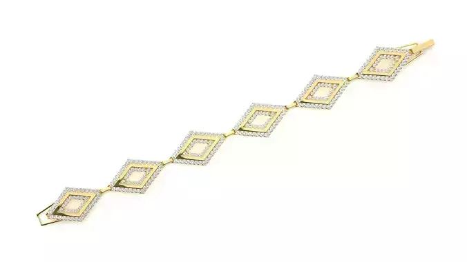 Diamond Bracelet 3D print model  3D print model