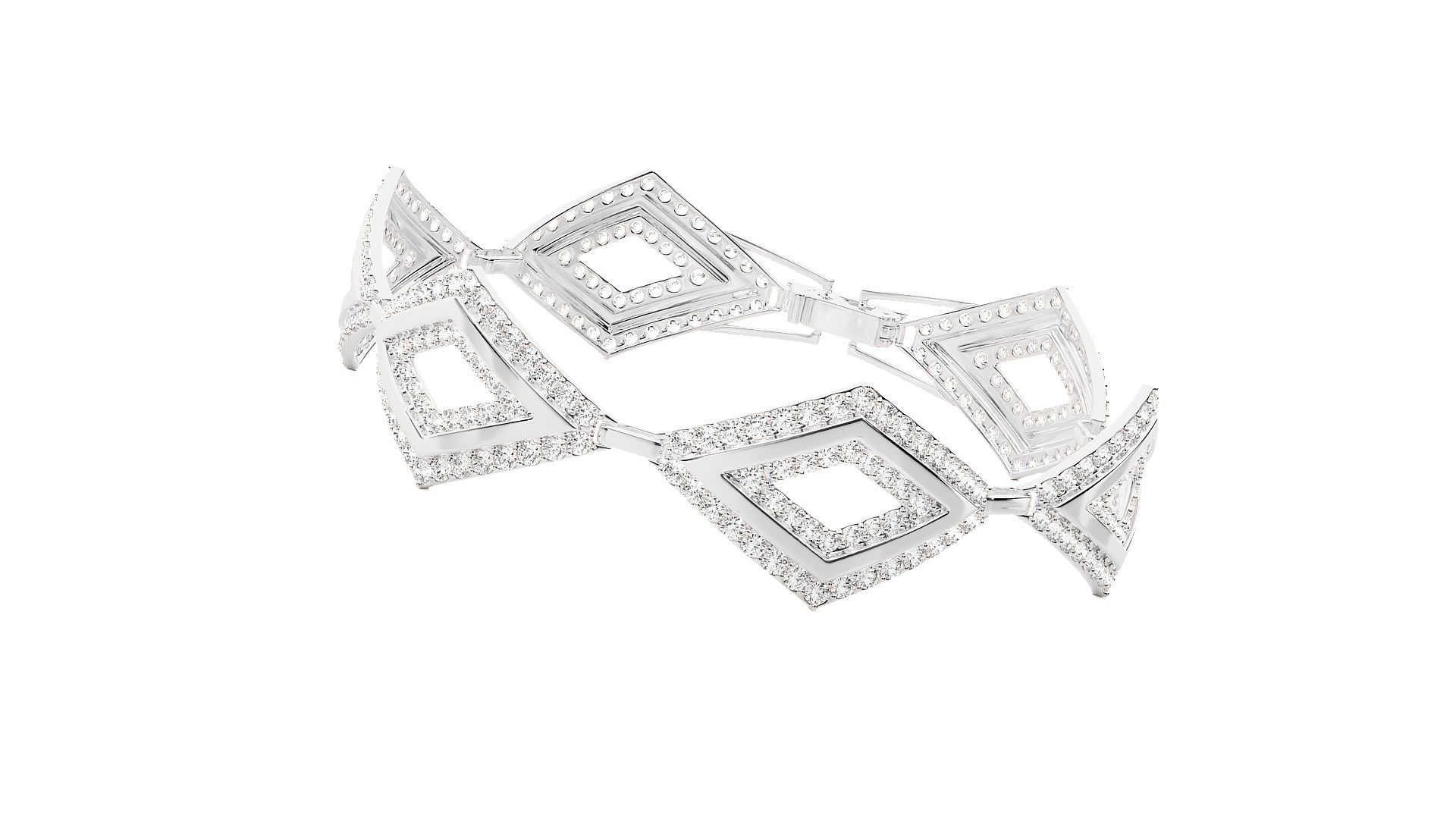 Diamond Bracelet 3D print model  3D print model_6