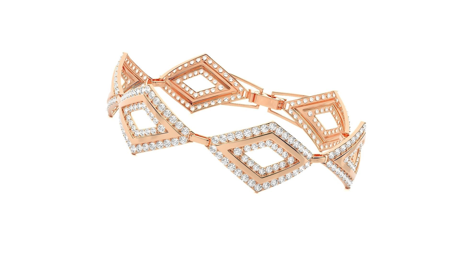 Diamond Bracelet 3D print model  3D print model_2