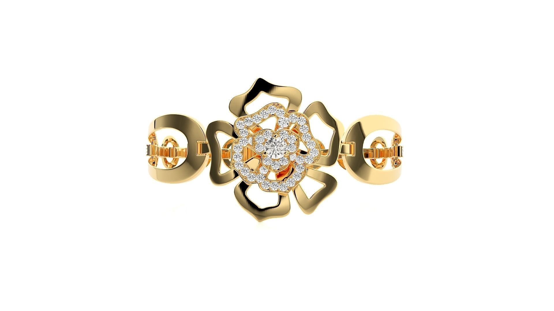 Diamond Bracelet 3D print model   3D print model_9