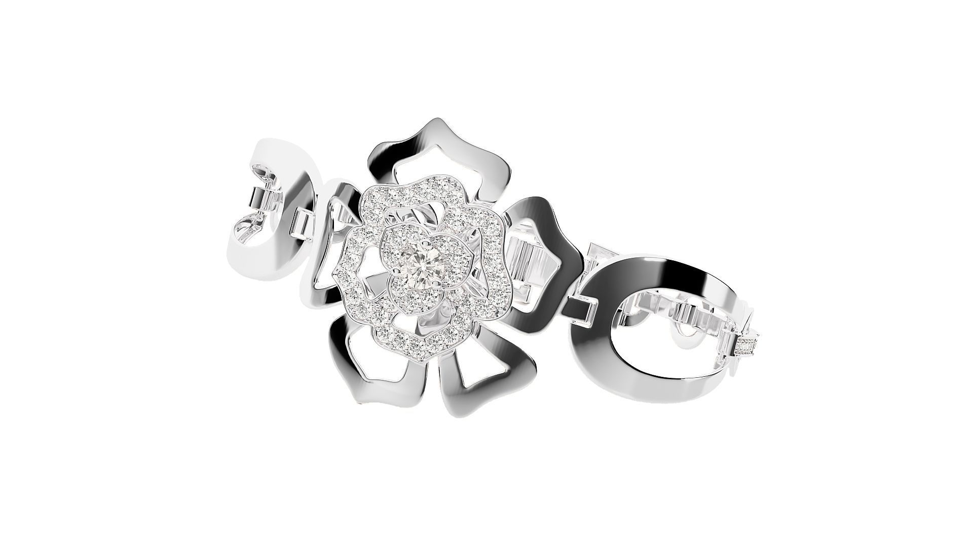 Diamond Bracelet 3D print model   3D print model_6