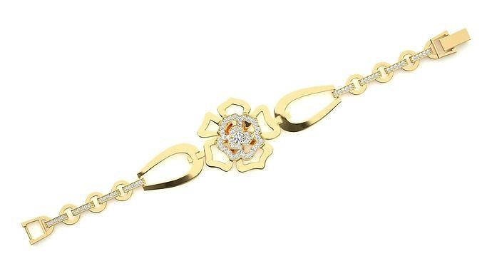 Diamond Bracelet 3D print model   3D print model