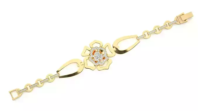 Diamond Bracelet 3D print model   3D print model