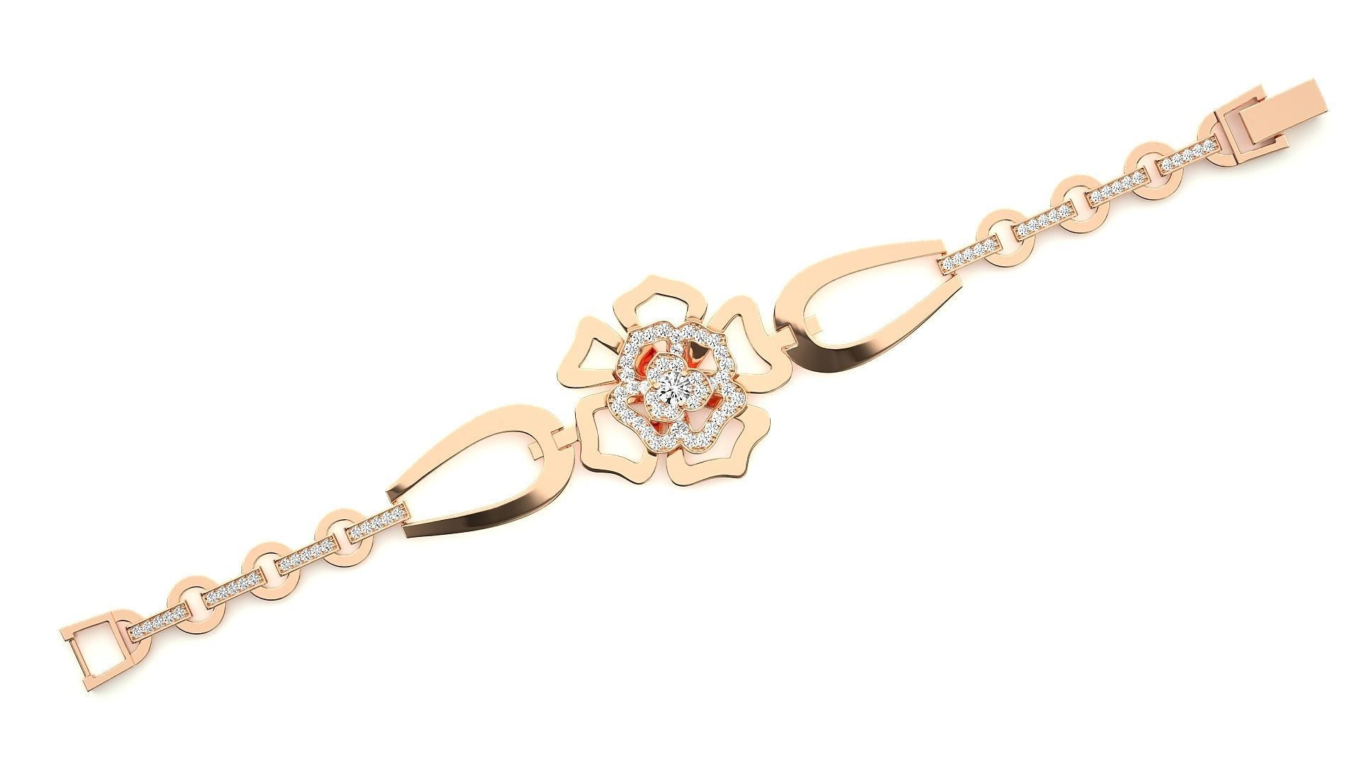 Diamond Bracelet 3D print model   3D print model_1