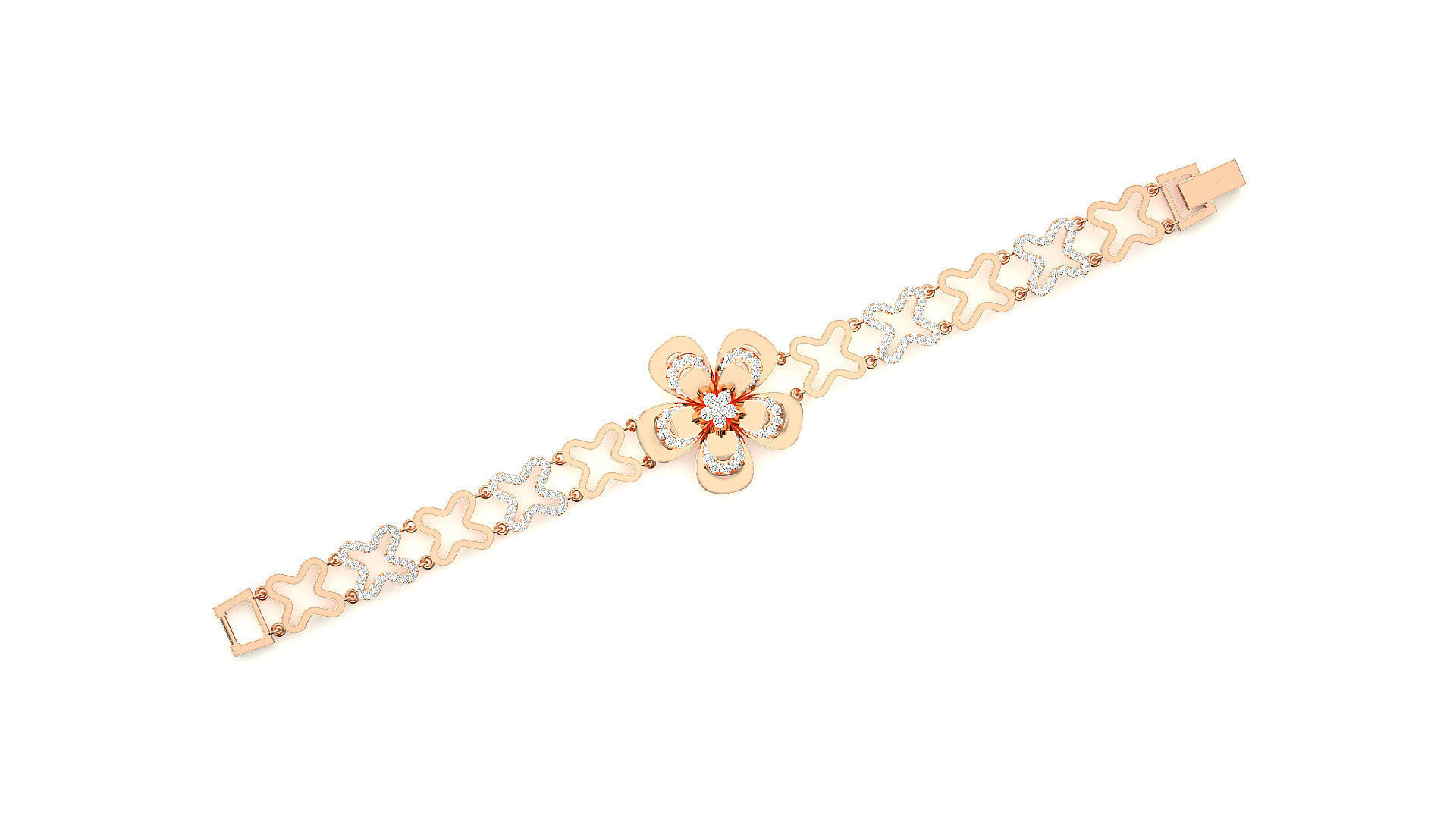 Diamond Bracelet 3D print model 3D print model_3