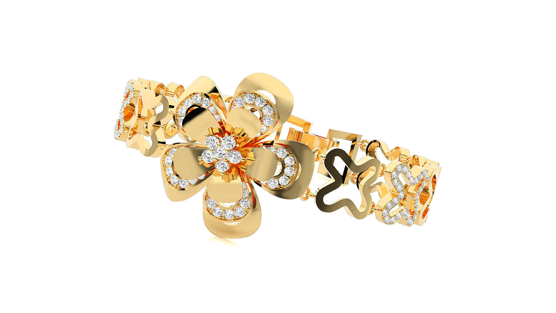 Diamond Bracelet 3D print model 3D print model_9