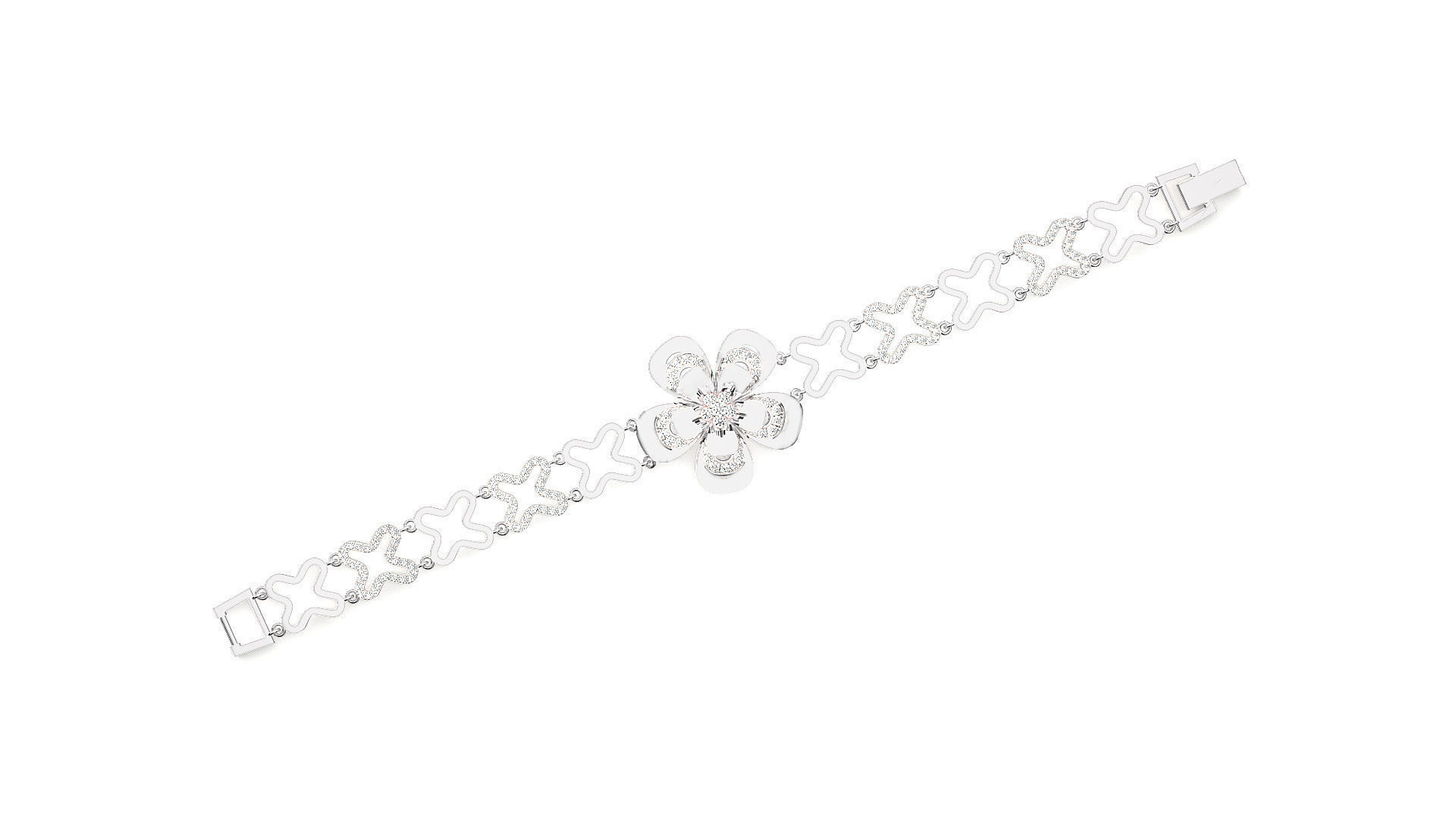 Diamond Bracelet 3D print model 3D print model_6