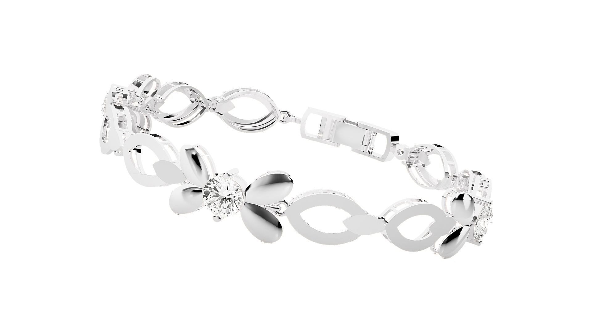 Diamond Bracelet 3D print model  3D print model_6