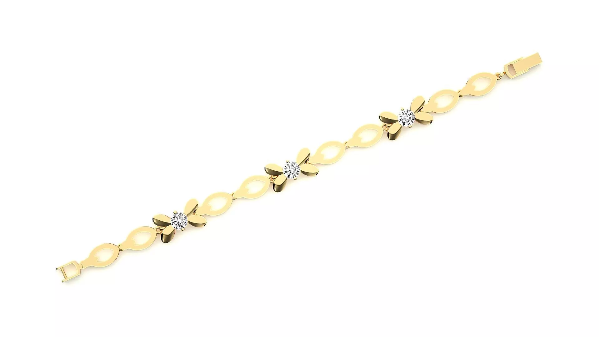 Diamond Bracelet 3D print model  3D print model_0