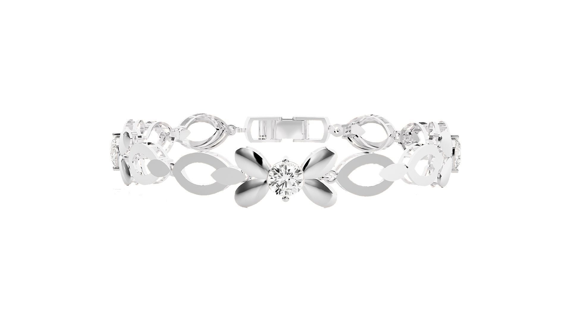 Diamond Bracelet 3D print model  3D print model_7