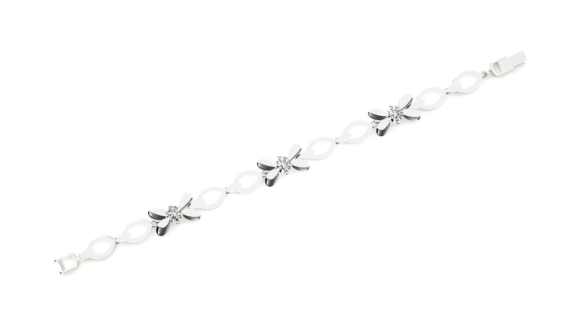 Diamond Bracelet 3D print model  3D print model_5