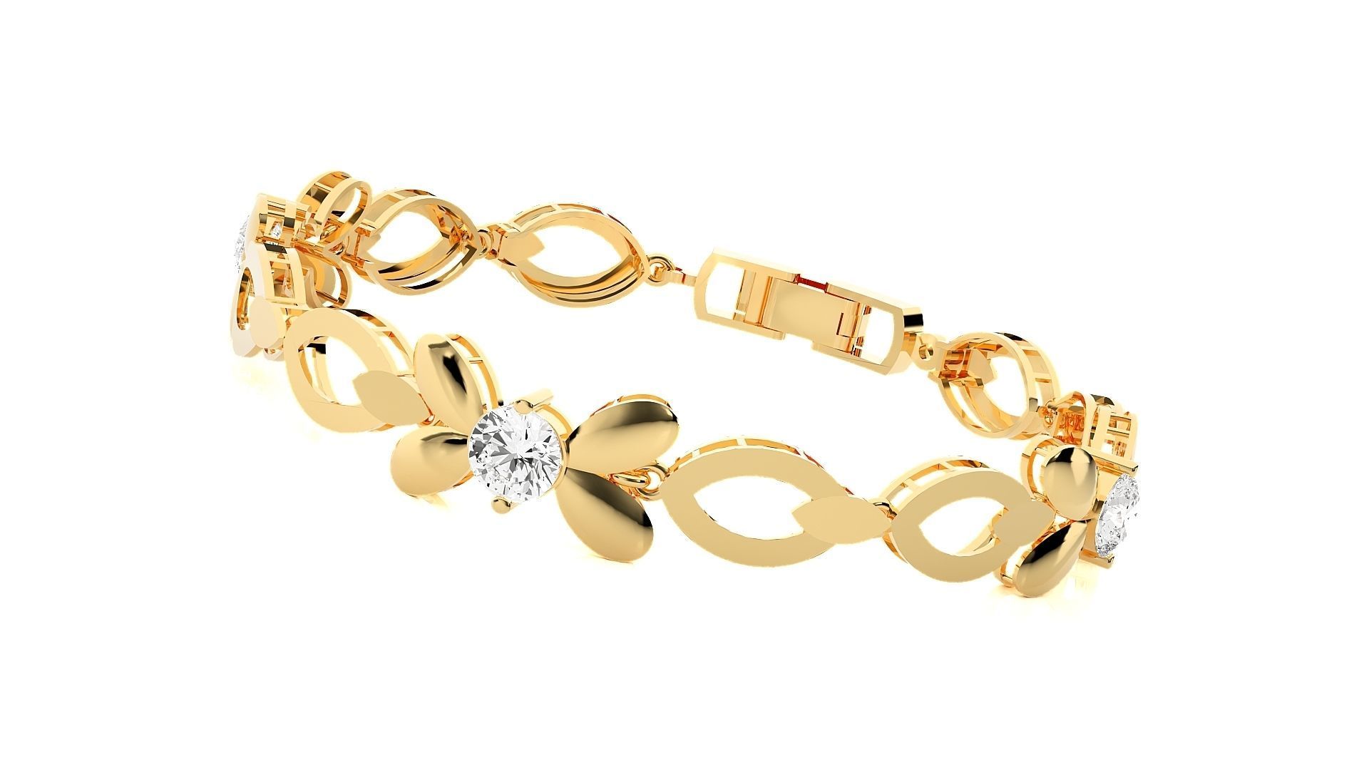 Diamond Bracelet 3D print model  3D print model_8