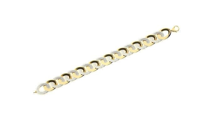 Diamond Bracelet 3D print model  3D print model