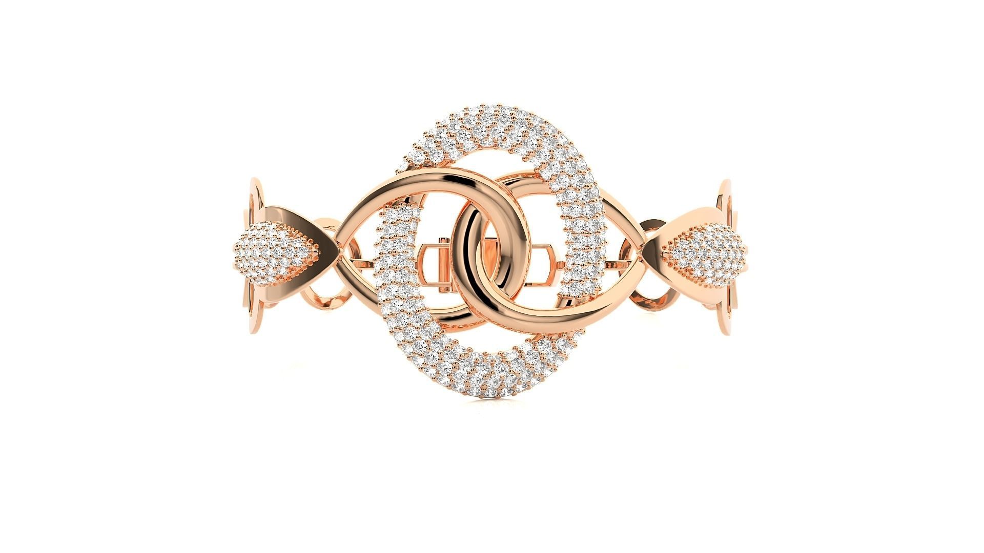 Diamond Bracelet 3D print model 3D print model_3