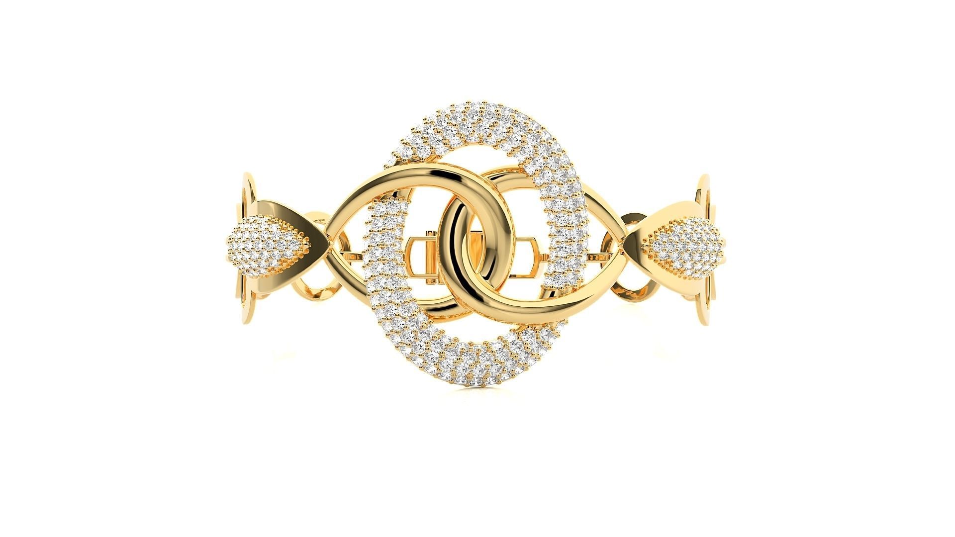 Diamond Bracelet 3D print model 3D print model_8