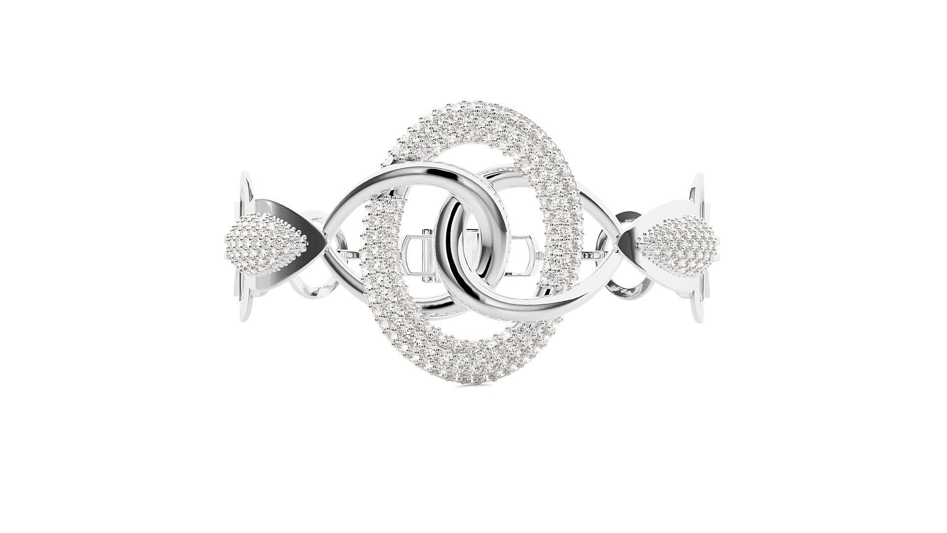 Diamond Bracelet 3D print model 3D print model_6