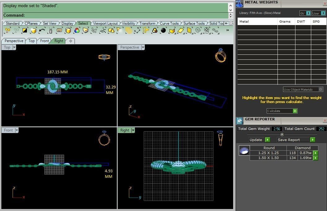 Diamond Bracelet 3D print model 3D print model_9