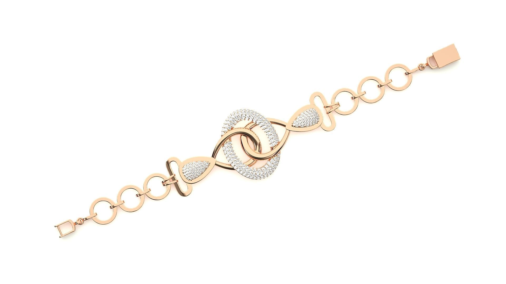 Diamond Bracelet 3D print model 3D print model_1