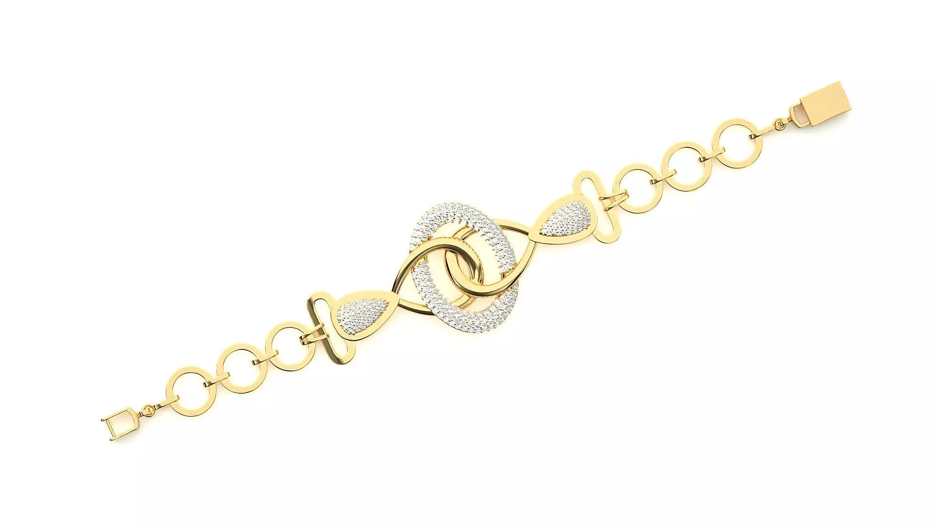 Diamond Bracelet 3D print model 3D print model_0