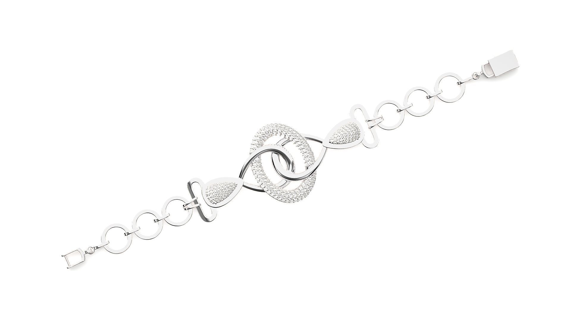 Diamond Bracelet 3D print model 3D print model_4