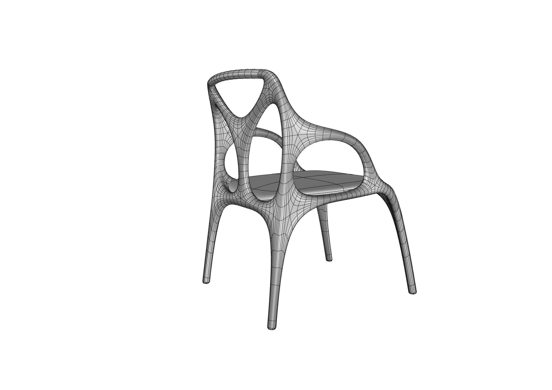 Carbon Fiber Chair 3D model_8