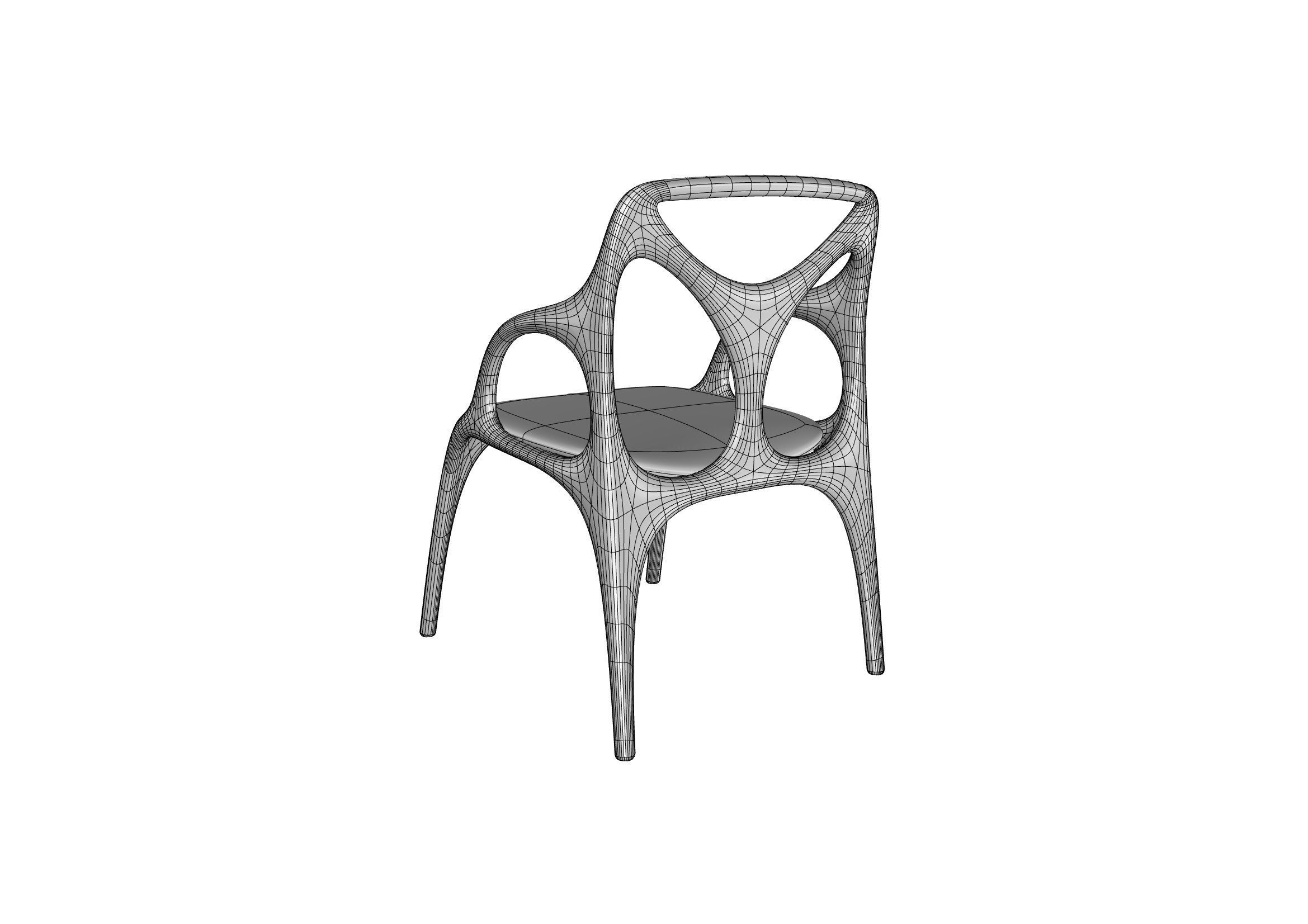 Carbon Fiber Chair 3D model_7