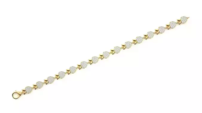 Diamond Bracelet 3D print model  3D print model