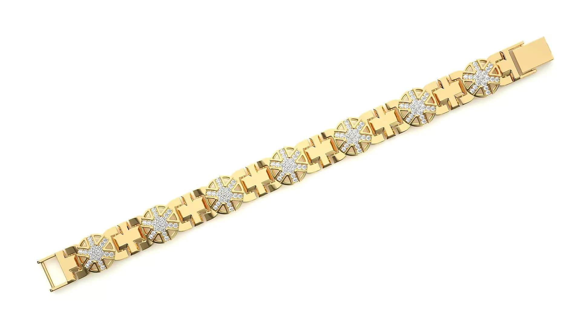 Diamond Bracelet 3D print model  3D print model_0