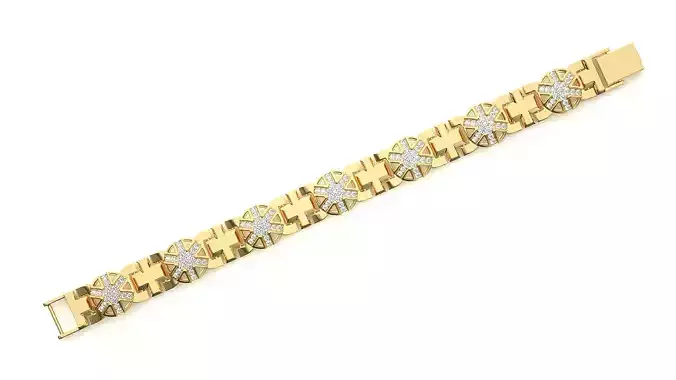 Diamond Bracelet 3D print model  3D print model