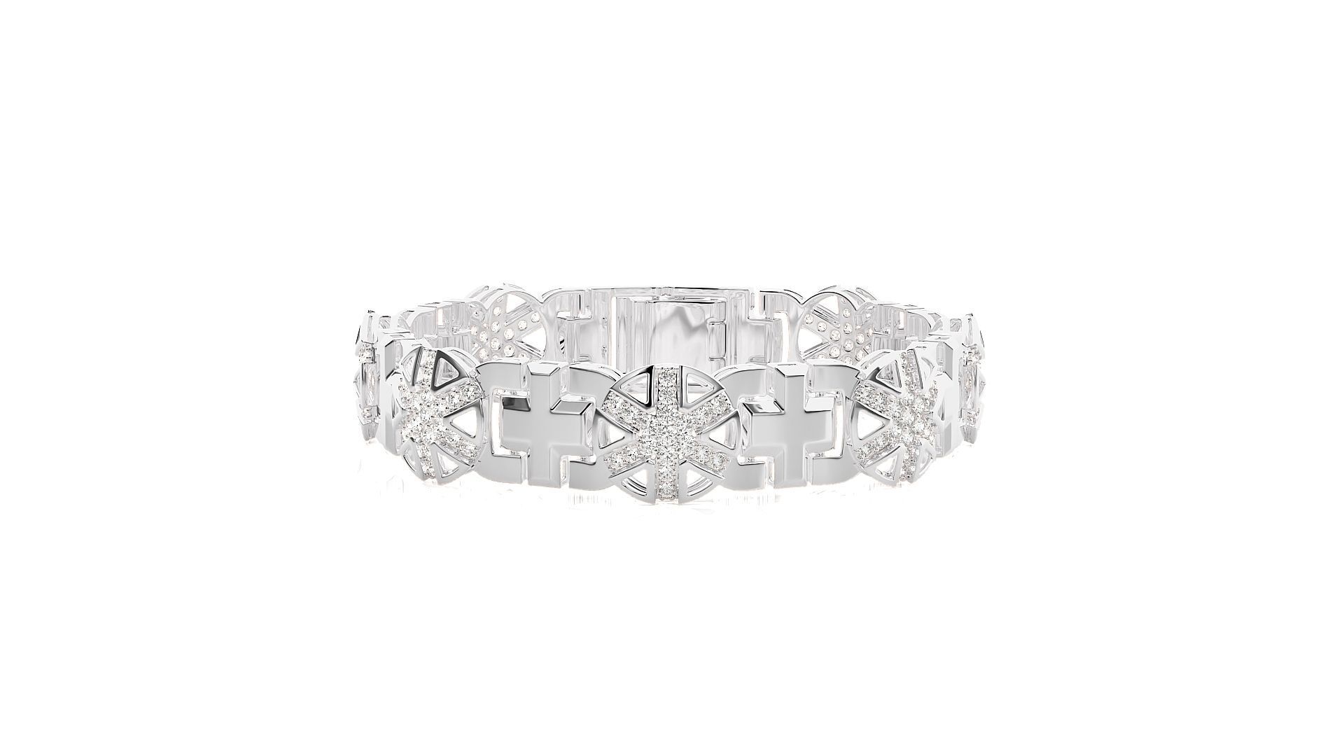 Diamond Bracelet 3D print model  3D print model_7