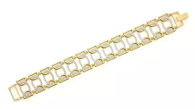 Diamond Bracelet 3D print model 