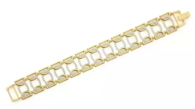 Diamond Bracelet 3D print model 