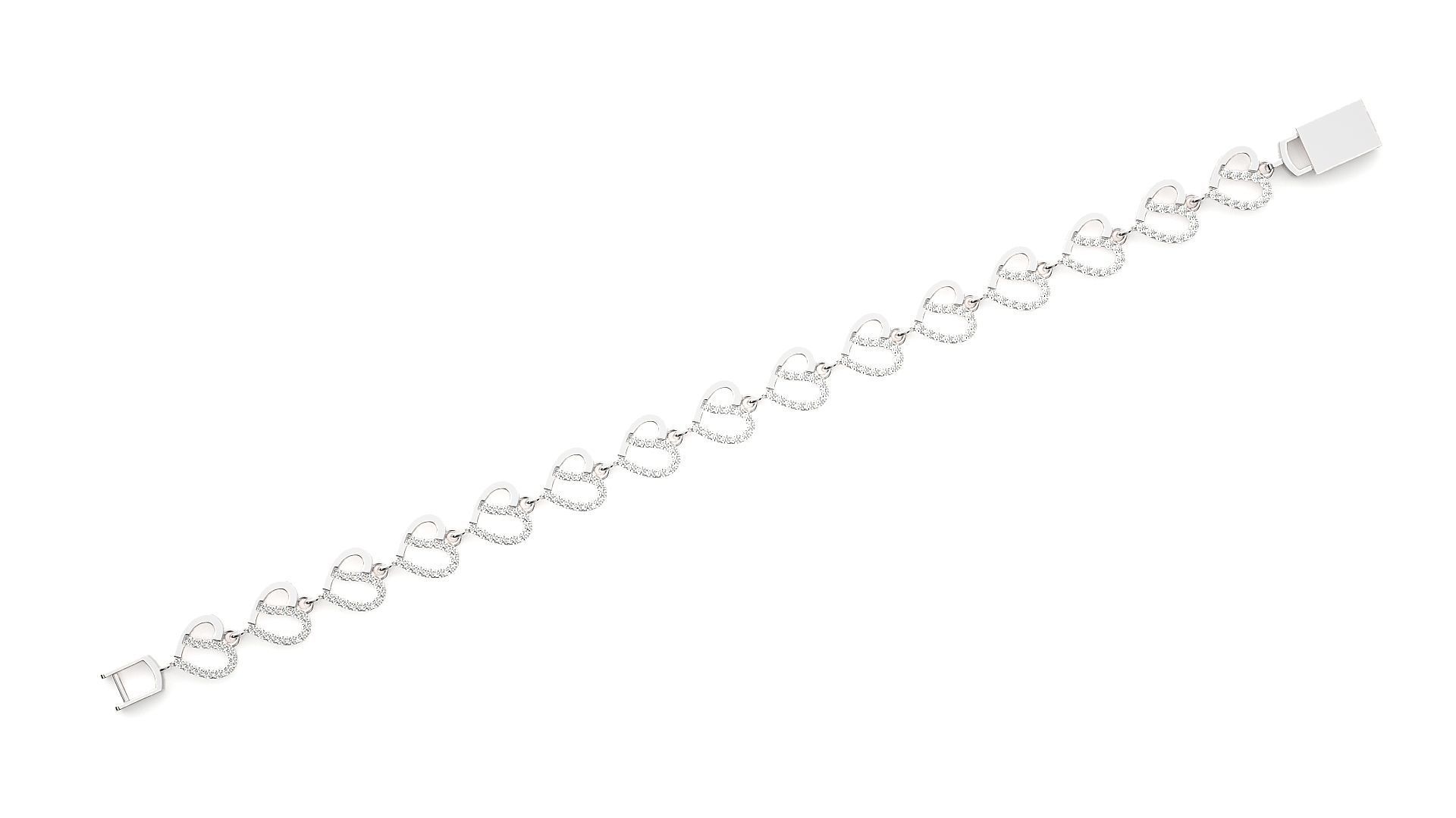 Diamond Bracelet 3D print model  3D print model_5