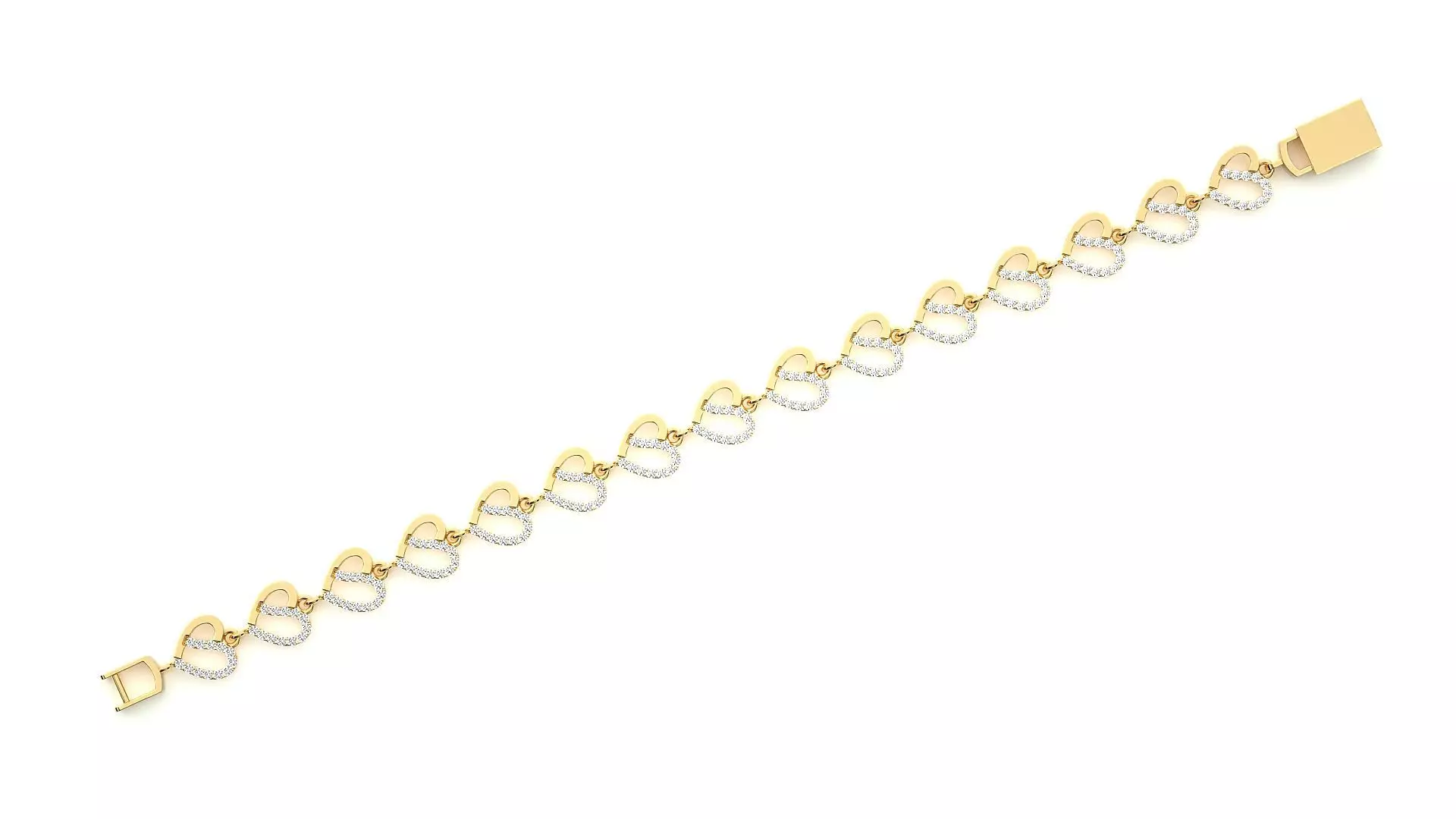 Diamond Bracelet 3D print model  3D print model_0