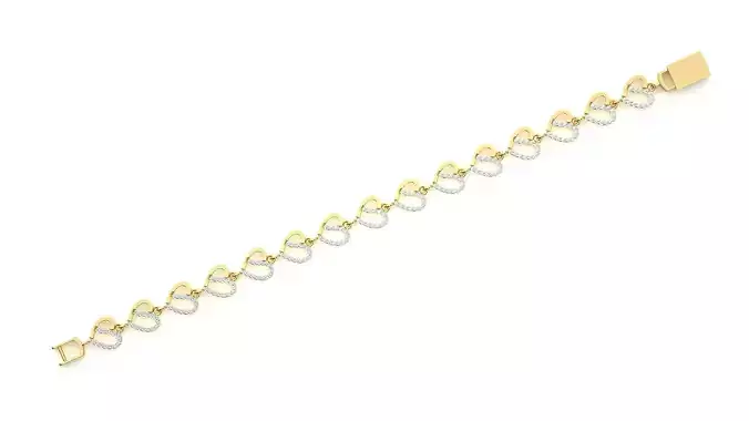 Diamond Bracelet 3D print model  3D print model