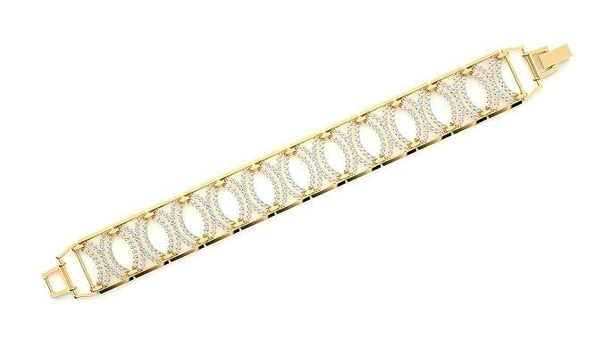 Diamond Bracelet 3D print model  3D print model