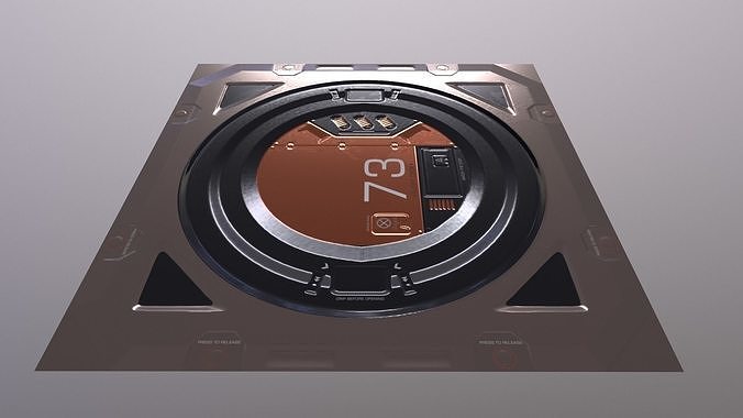 sci-fi hatch panel Free 3D model