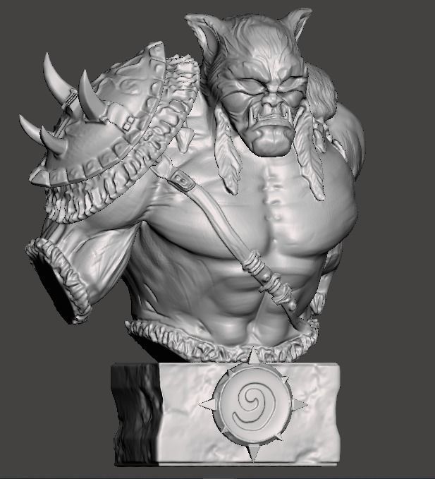 world of warcraft bust 3d printable 3D print model_1