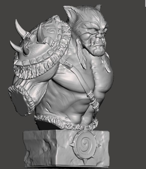 world of warcraft bust 3d printable 3D print model_2