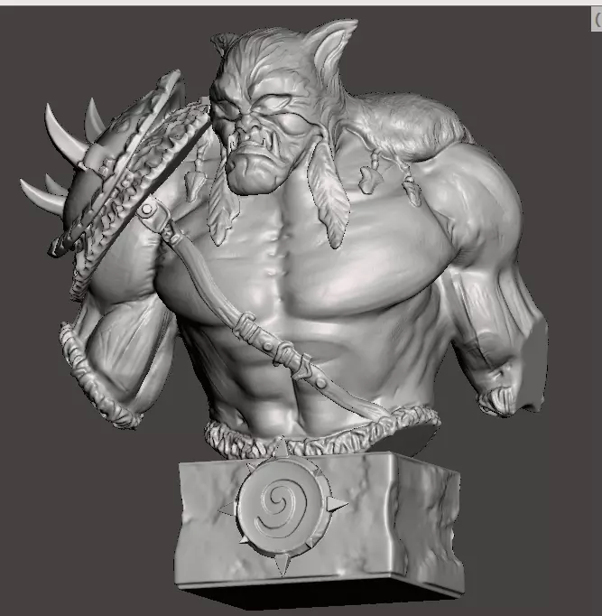 world of warcraft bust 3d printable 3D print model_0