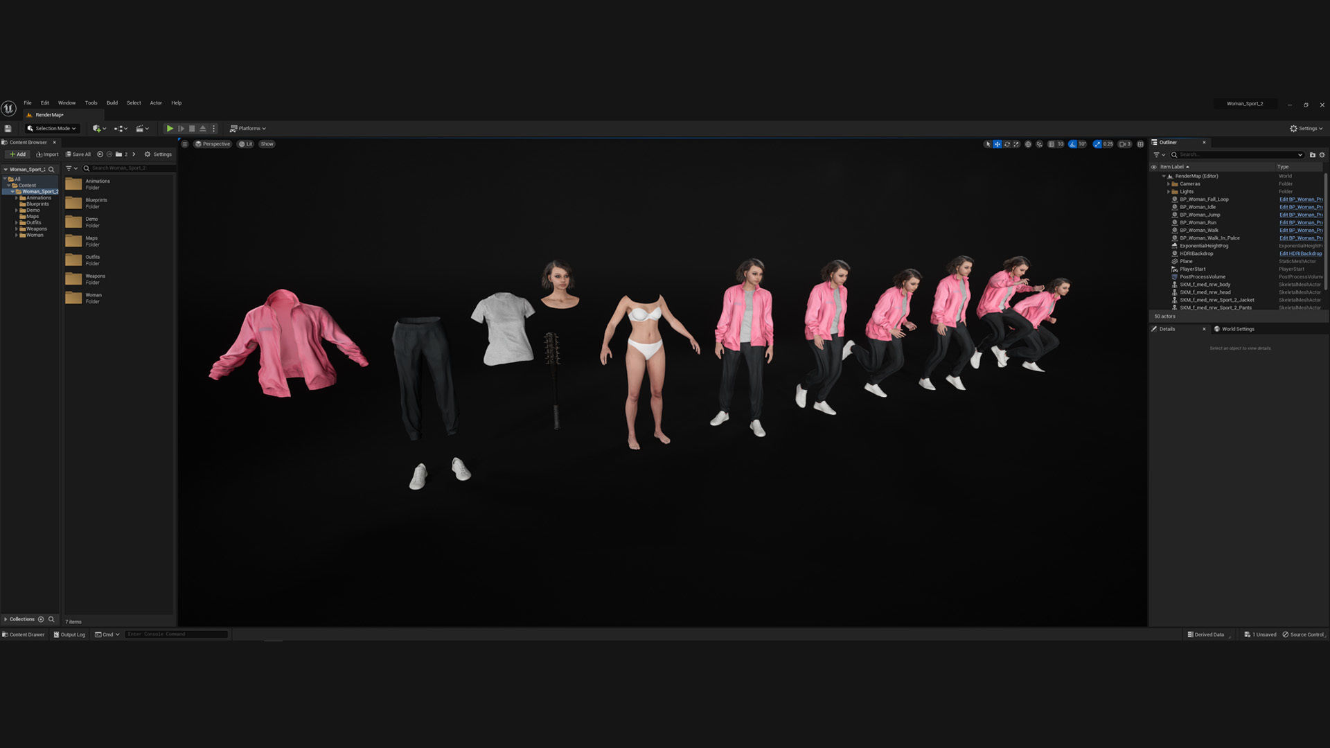 Mens and Womens Sport Suits - Modular - Rigged 3D Model Collection_8