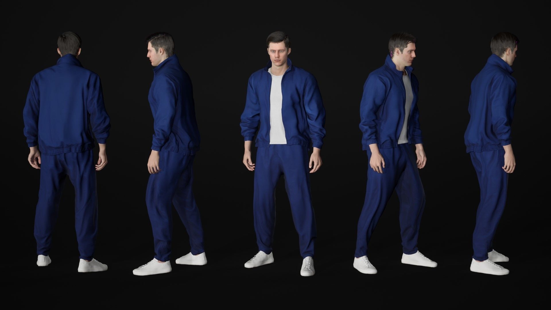 Mens and Womens Sport Suits - Modular - Rigged 3D Model Collection_19