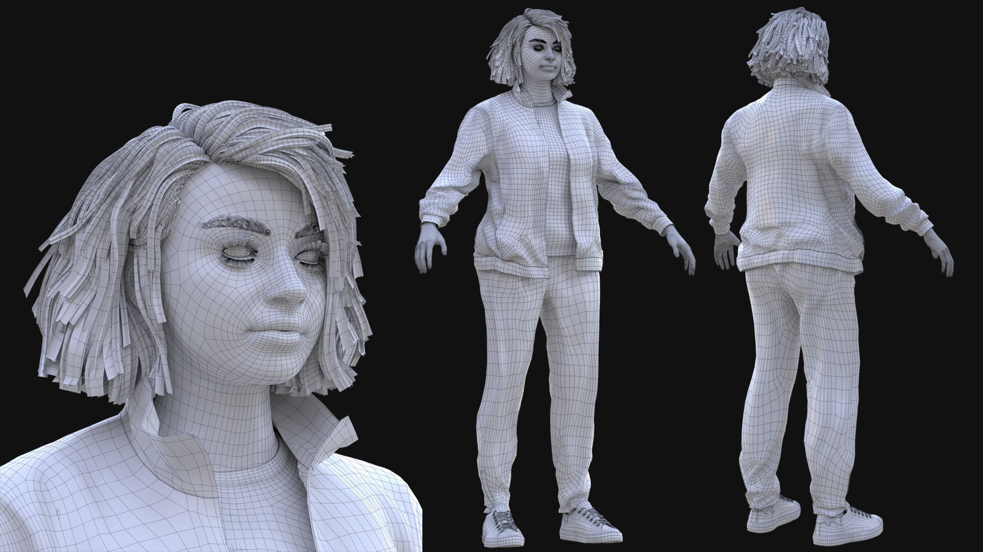 Mens and Womens Sport Suits - Modular - Rigged 3D Model Collection_28