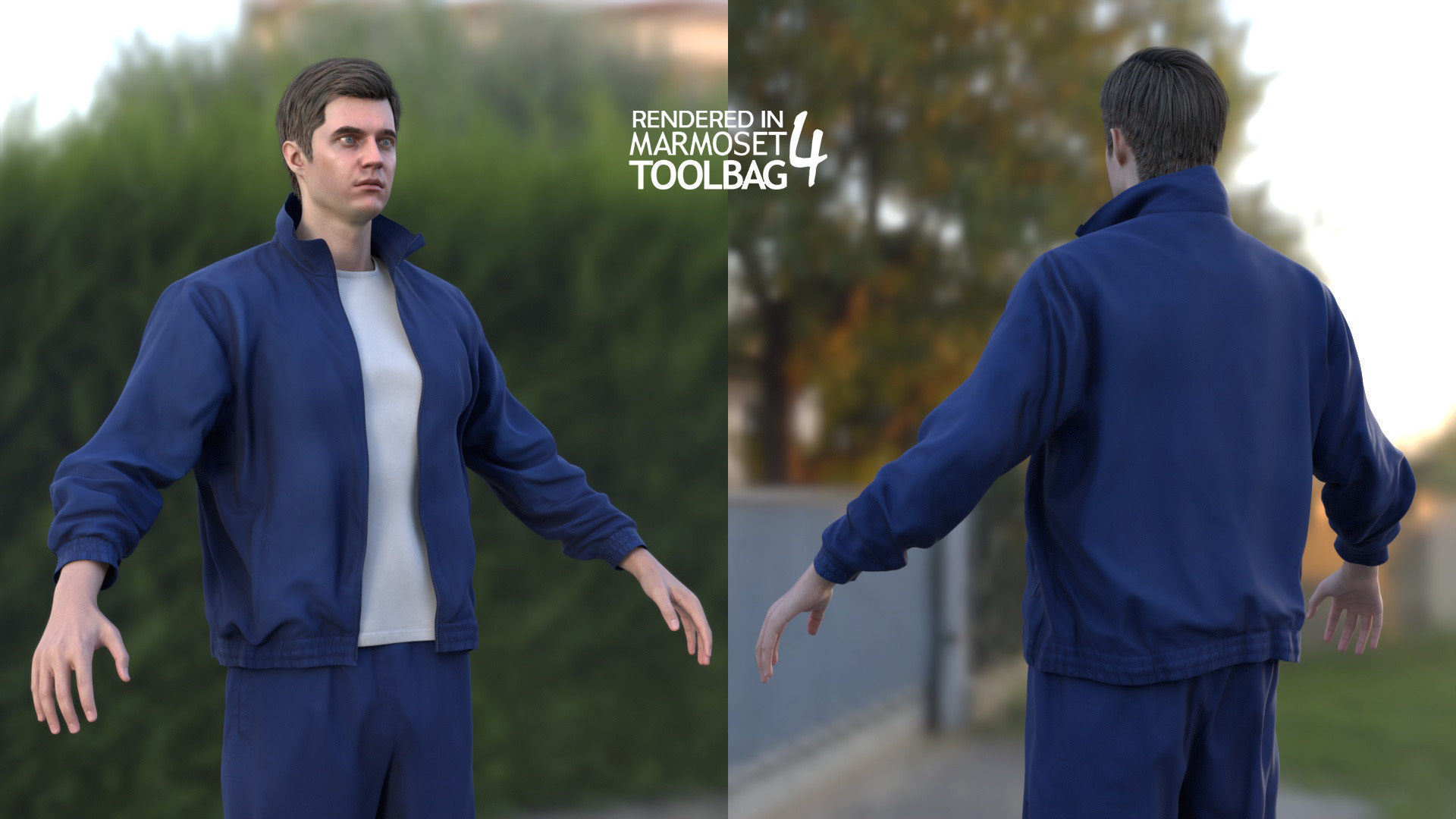 Mens and Womens Sport Suits - Modular - Rigged 3D Model Collection_6