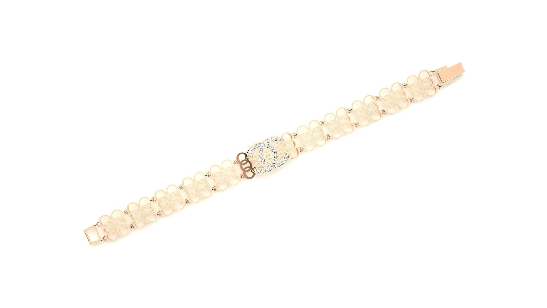 Diamond Bracelet 3D print model  3D print model_2