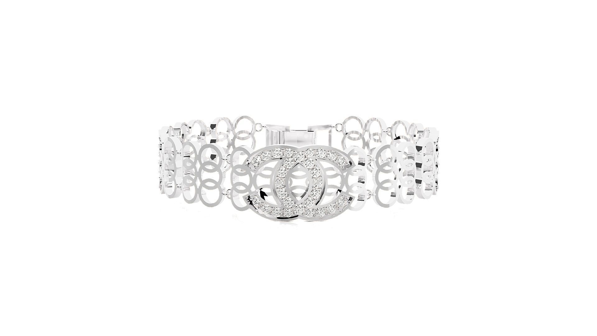 Diamond Bracelet 3D print model  3D print model_7