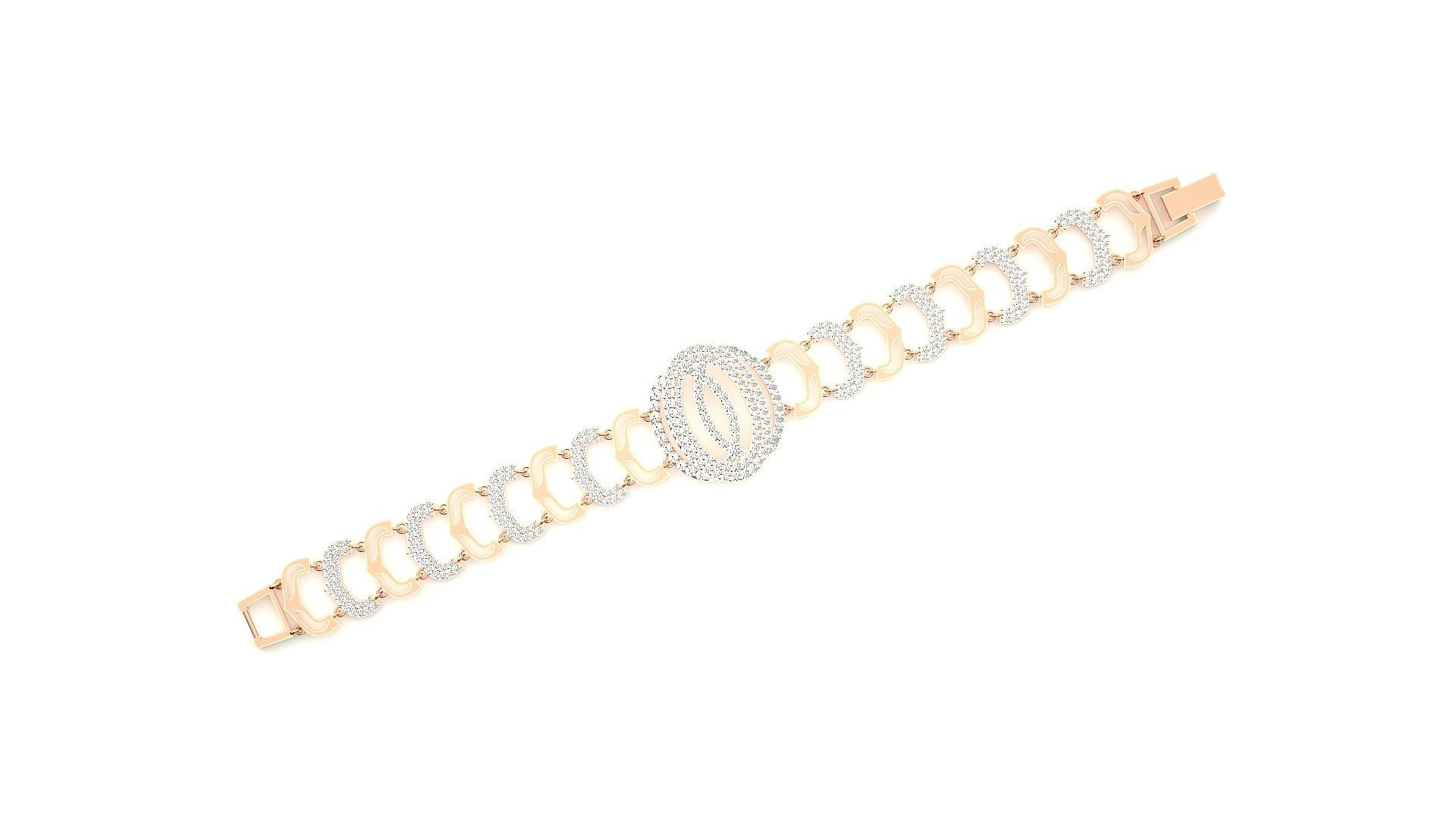 Diamond Bracelet 3D print model  3D print model_1