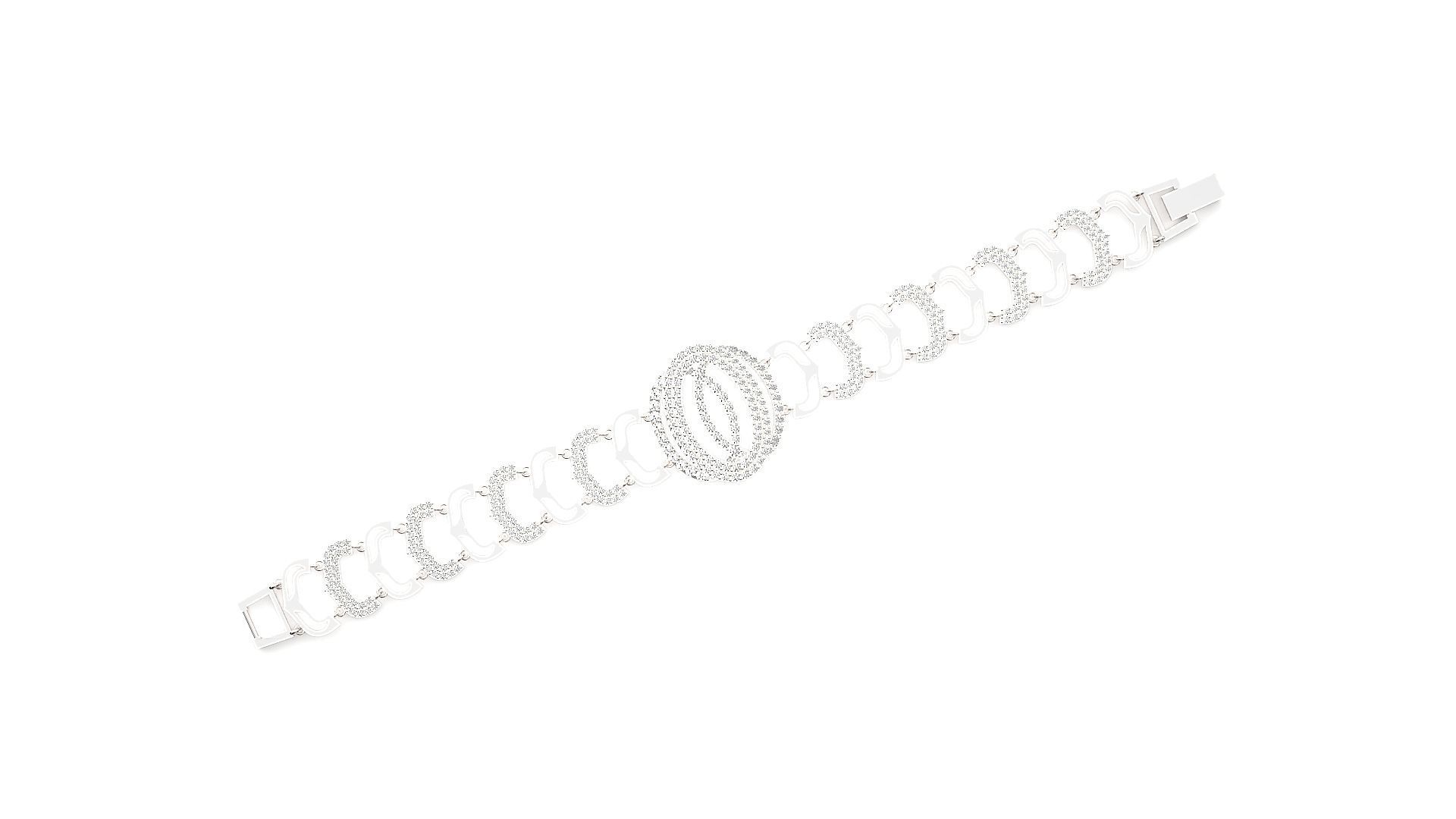 Diamond Bracelet 3D print model  3D print model_5