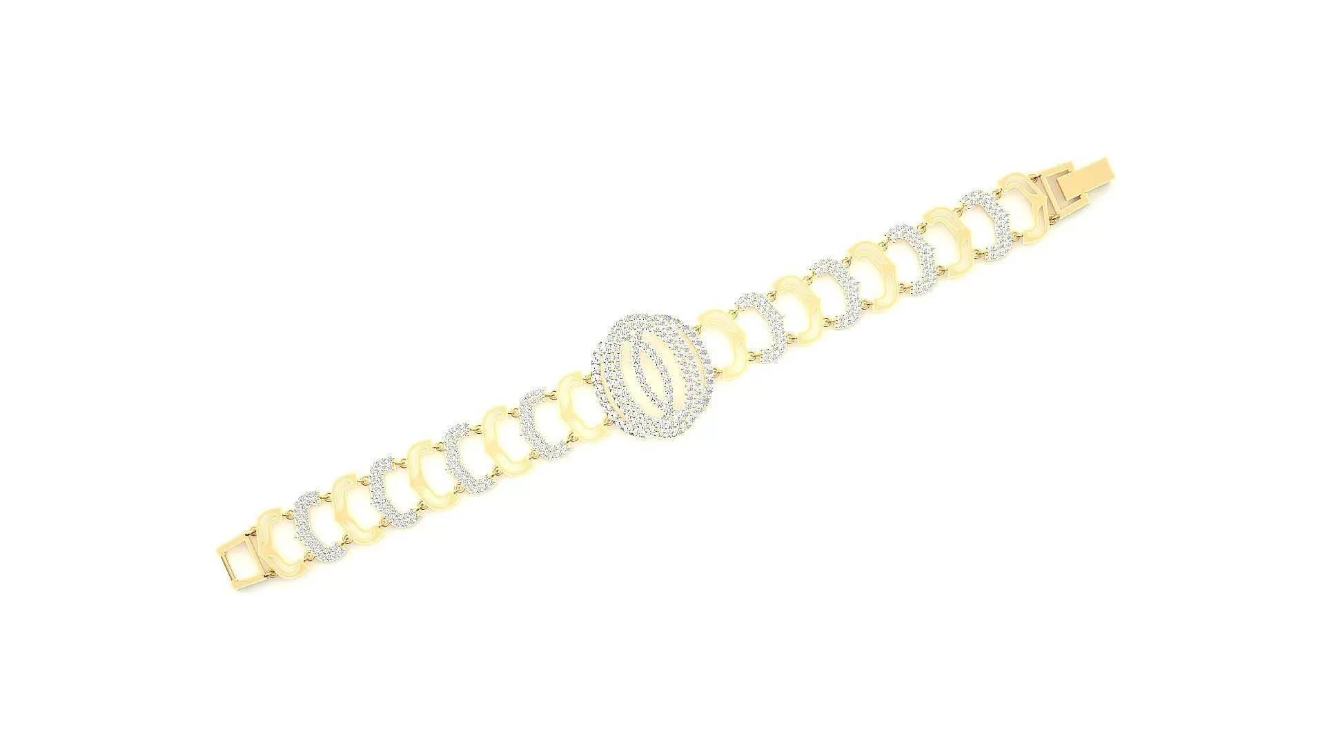 Diamond Bracelet 3D print model  3D print model_0